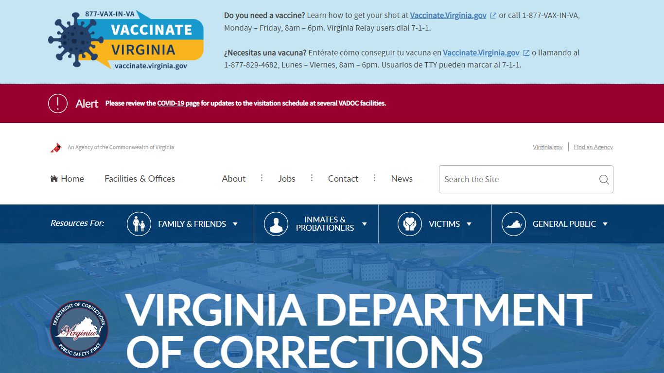 Offender Locator — Virginia Department of Corrections